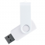 Флеш накопитель USB 2.0 Twister Сolor Mix 16GB, пластик Софт Тач/металл, белый/белый