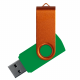 Флеш накопитель USB 2.0 Twister Сolor Mix 16GB, пластик Софт Тач/металл, зеленый/оранжевый Флеш накопитель USB 2.0 Twister Сolor Mix 16GB, пластик Софт Тач/металл, зеленый/оранжевый