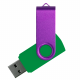 Флеш накопитель USB 2.0 Twister Сolor Mix 16GB, пластик Софт Тач/металл, зеленый/фиолетовый Флеш накопитель USB 2.0 Twister Сolor Mix 16GB, пластик Софт Тач/металл, зеленый/фиолетовый