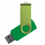 Флеш накопитель USB 2.0 Twister Сolor Mix 16GB, пластик Софт Тач/металл, зеленый/светло-зеленый