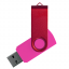 Флеш накопитель USB 2.0 Twister Сolor Mix 16GB, пластик Софт Тач/металл, розовый/красный