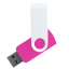 Флеш накопитель USB 2.0 Twister Сolor Mix 16GB, пластик Софт Тач/металл, розовый/белый