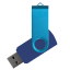 Флеш накопитель USB 2.0 Twister Сolor Mix 16GB, пластик Софт Тач/металл, темно-синий/голубой