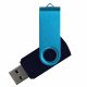 Флеш накопитель USB 2.0 Twister Сolor Mix 16GB, пластик Софт Тач/металл, черный/голубой Флеш накопитель USB 2.0 Twister Сolor Mix 16GB, пластик Софт Тач/металл, черный/голубой