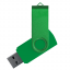Флеш накопитель USB 2.0 Twister Assembly 16GB, пластик Софт Тач/металл, зеленый/зеленый