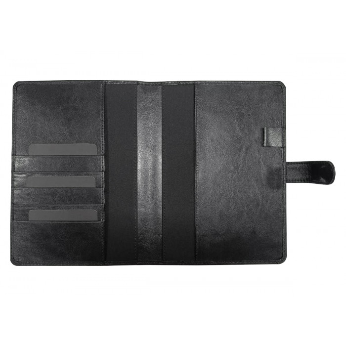 Ежедневник в суперобложке Country Leather Sky A5+ из нат. кожи, черный, недатированный, с магнитным клапаном, с блокнотом в подарочной коробке