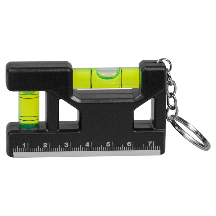 Брелок уровень Tools Pocket level, пластиковый, черный