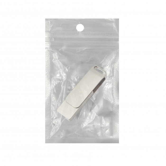 Флеш накопитель Bergamo, USB 2.0 16GB, металл, серебро