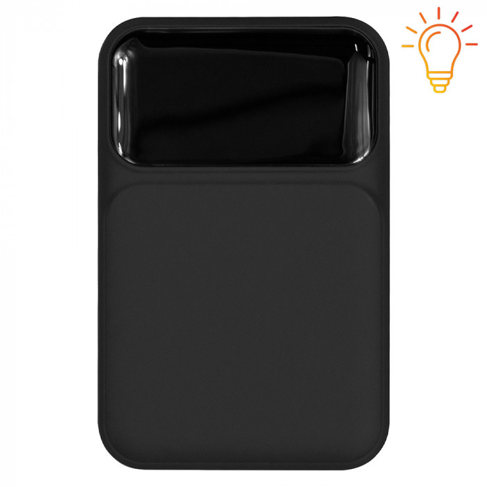 Внешний аккумулятор (powerbank) «Lumen», софт тач, 10 000 mAH, с тремя зарядными шнурами, 22,5W super fast charge, Power Delivery (PD) 20W (dfnn), QC3.0, черный