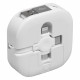 Кабель зарядный выдвижной USB Wingle 3-в-1 на Lightning, Micro-USB, Type-C «U50» 2,4 A, Quick Charge с подставкой для телефона, квадратный, белый