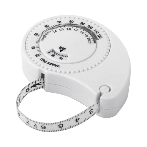 Рулетка Tools Weight, 1,5 метра, белая, пластиковая, с мягкой лентой