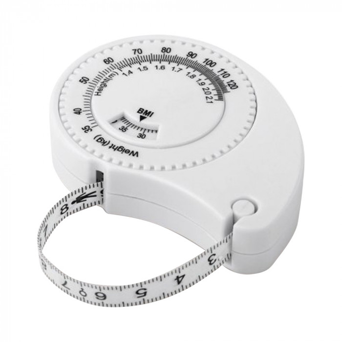 Рулетка Tools Weight, 1,5 метра, белая, пластиковая, с мягкой лентой