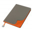 Ежедневник Flexy Velours de Soie Color А5, темно-серый-оранжевый, недатированный, в гибкой обложке Ежедневник Flexy Velours de Soie Color А5, темно-серый-оранжевый, недатированный, в гибкой обложке
