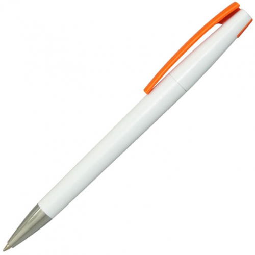 Ручка шариковая, пластиковая, белая/оранжевая, Z-PEN Ручка шариковая, пластиковая, белая/оранжевая, Z-PEN