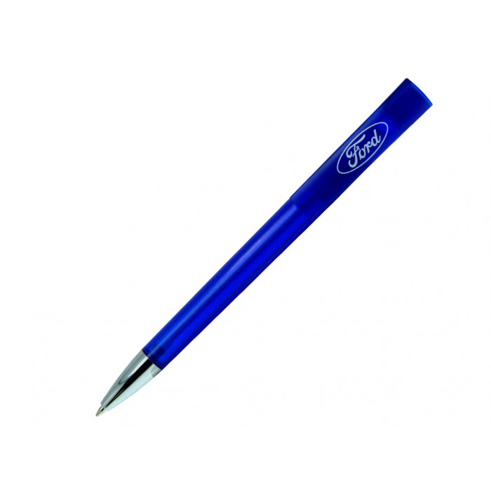 Ручка шариковая, пластиковая, фрост, синяя/серебристая, Z-PEN