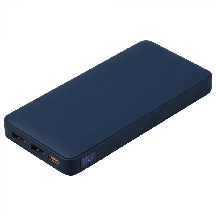 Набор подарочный Solution Prestige Trio (Ежедневник Flexy Latte Color А5, Внешний аккумулятор (powerbank) «WeCharge Soft Touch», Ручка Grand Attashe металлическая,) в подарочный коробке, темно-синий