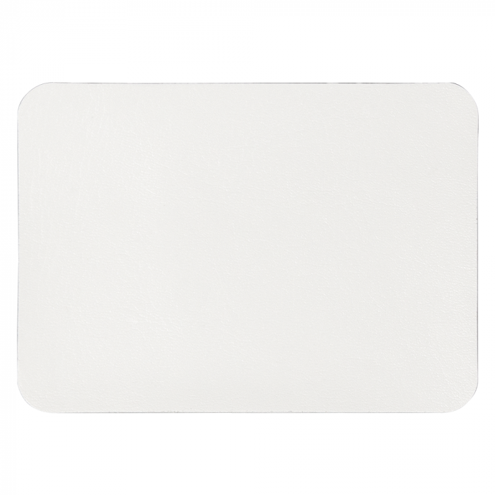 Шеврон Rectangle Cowhide размер 50*70 мм, белый, со скругленными углами