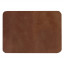 Шеврон Rectangle Smooth Leather размер 50*70 мм, коричневый, со скругленными углами