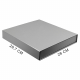Подарочная коробка, размер 29,7*28,0*4,5 см, Solution Prestige Magnum Linen с магнитным клапаном, без ложемента, серебристая Подарочная коробка, размер 29,7*28,0*4,5 см, Solution Prestige Magnum Linen с магнитным клапаном, без ложемента, серебристая
