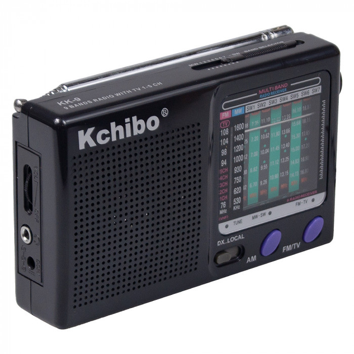 Портативное карманное радио 9 FM/MW/Sw1-7 (TV2-5CH), Heritage Old Wave, цвет черный