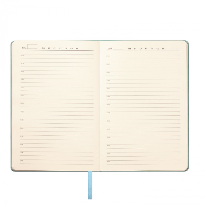 Ежедневник Стелла (Stella) недатированный с магнитом на обложке, бирюзовый