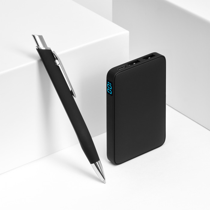 Внешний аккумулятор с подсветкой Анкор (Ancor) 5000 mAh, черный
