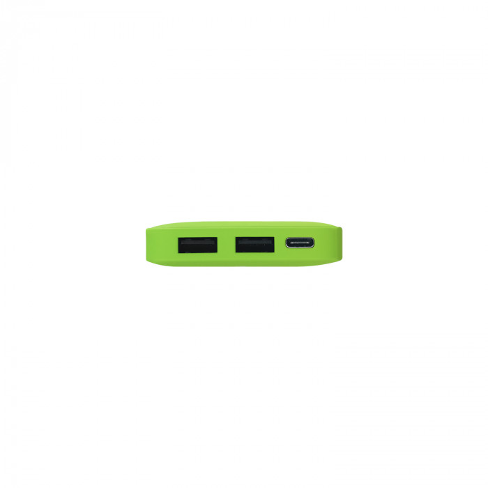 Внешний аккумулятор с подсветкой Анкор (Ancor) 5000 mAh, салатовый