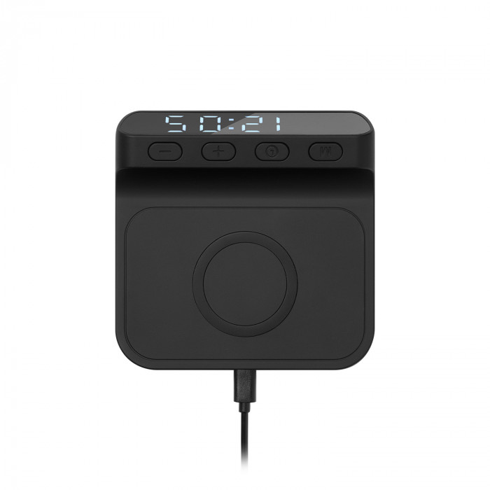 Зарядная станция с часами 15W Ригель (Rigel), черная