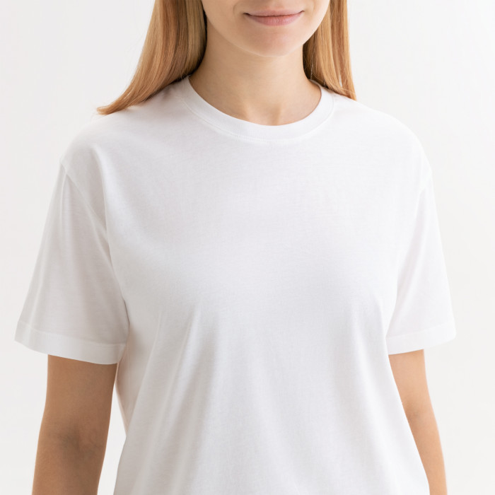 Футболка унисекс Крис (Kris), 150 гр., белая (теплого оттенка), размер XS