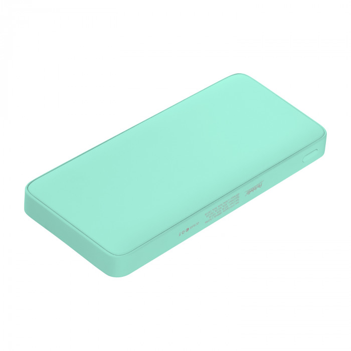 Внешний аккумулятор с подсветкой Анкор Плюс PD (Ancor PD Plus) 10000 mAh, бирюзовый