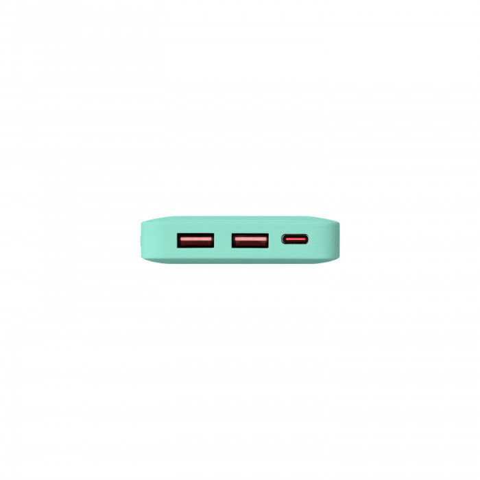 Внешний аккумулятор с подсветкой Анкор Плюс PD (Ancor PD Plus) 10000 mAh, бирюзовый