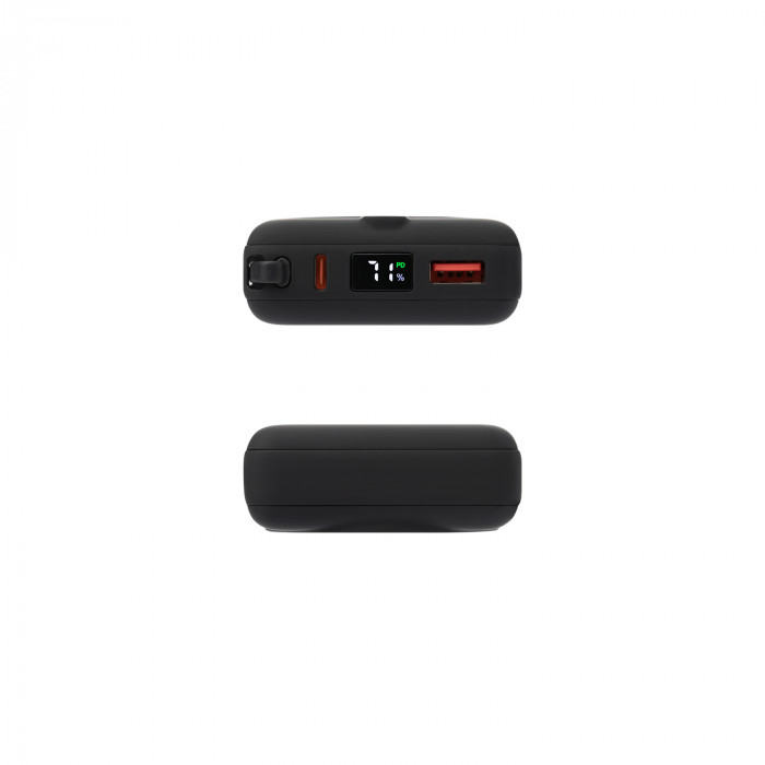 Внешний аккумулятор с подсветкой Риттер PD (Ritter PD) 10000mAh с функцией беспроводной зарядки 15W, черный
