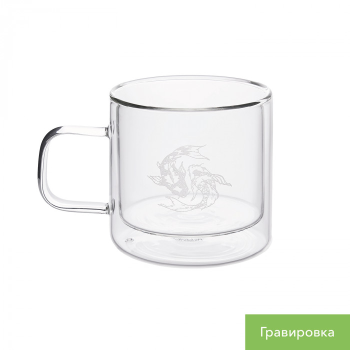 Кружка стеклянная с двойными стенками Луна (Luna)