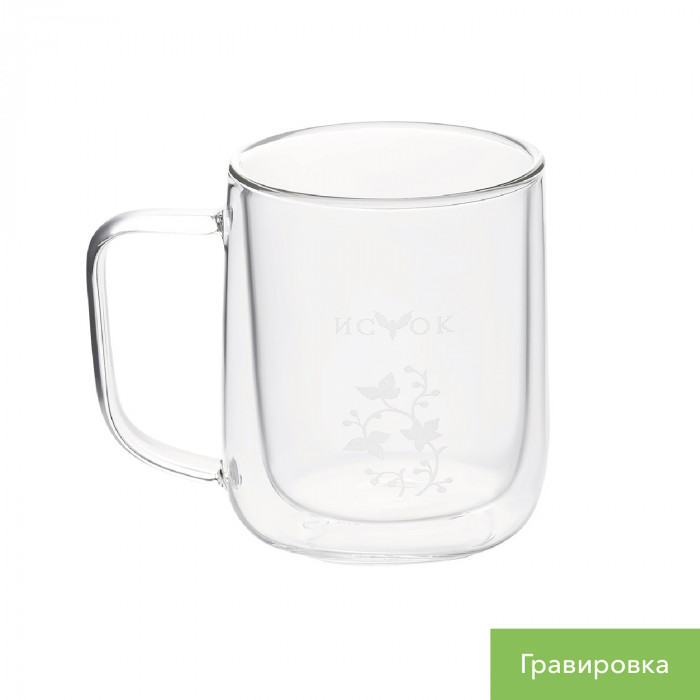 Кружка стеклянная с двойными стенками Виора (Viora)