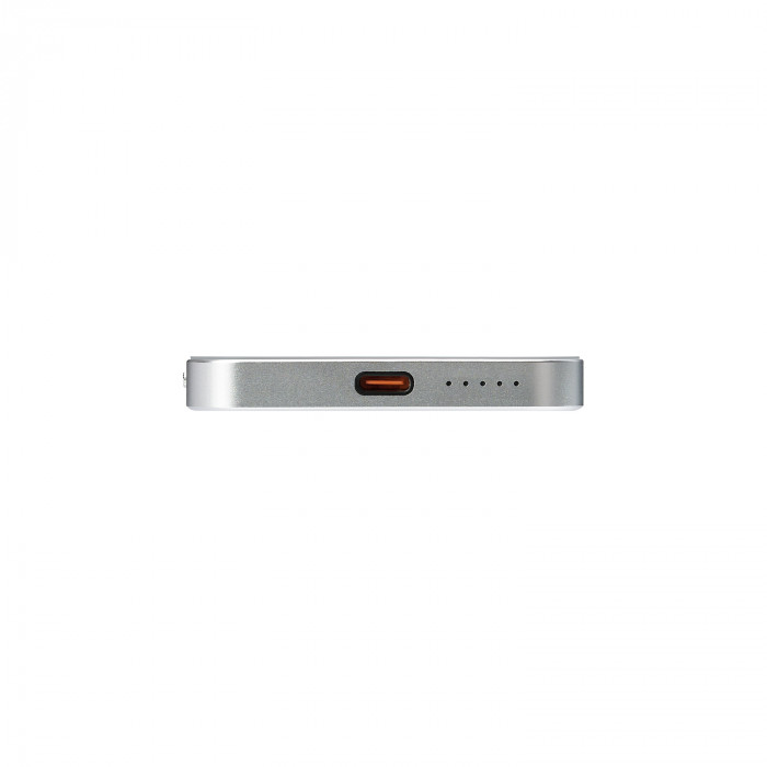Внешний аккумулятор Артекс PD (Artex PD) 5000mAh с функцией беспроводной зарядки 15W, серебряный