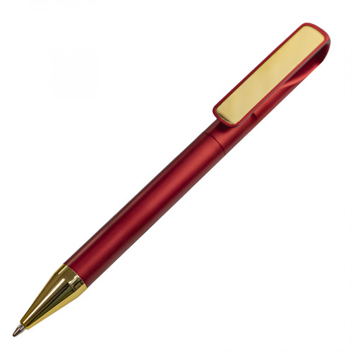 Ручка шариковая GLOSSY GOLD, красный металлик/золотой, пластик, металл Ручка шариковая GLOSSY GOLD, красный металлик/золотой, пластик, металл