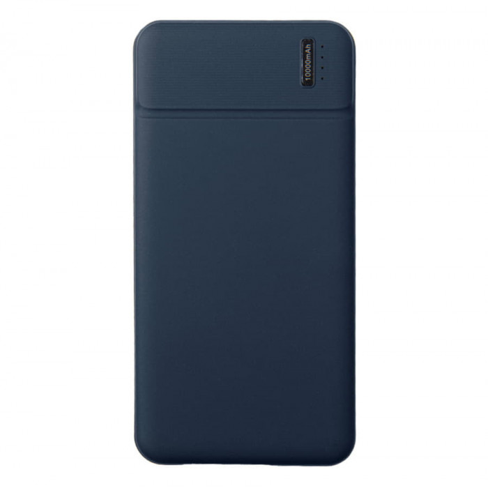 Универсальный аккумулятор Flash 10 (10000 мАч) с подсветкой и soft touch,синий,13,7х6,87х1,55 см