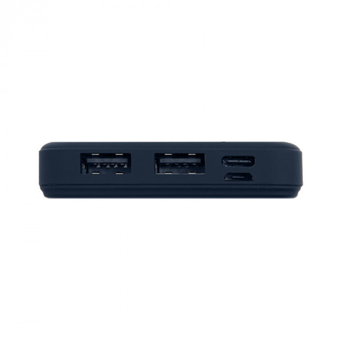 Универсальный аккумулятор Flash 10 (10000 мАч) с подсветкой и soft touch,синий,13,7х6,87х1,55 см