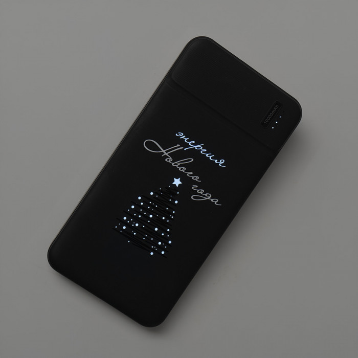 Универсальный аккумулятор Flash 10 (10000 мАч) с подсветкой и soft touch,синий,13,7х6,87х1,55 см