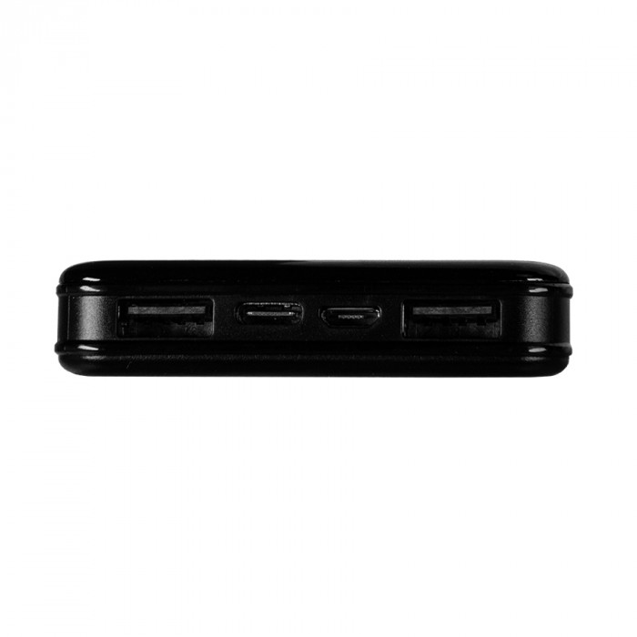 Универсальный аккумулятор Sleek 10 (10000 мАч), черный, 14х6.8х1,5 см