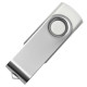 USB flash-карта DOT (16Гб), белый, 5,8х2х1,1см,пластик металл
