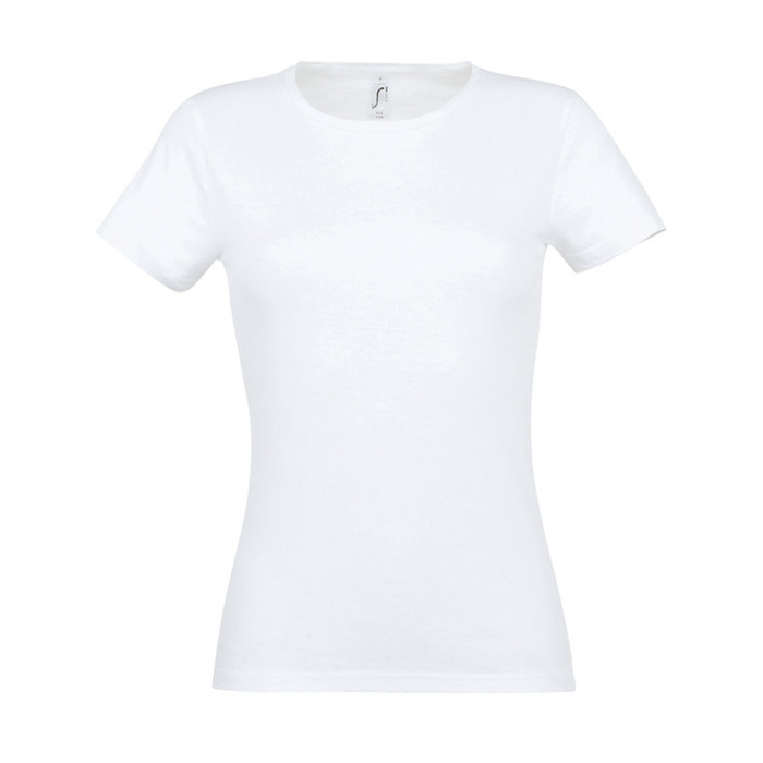 Футболка женская MISS, белый, S, 100% хлопок, 150 г/м2