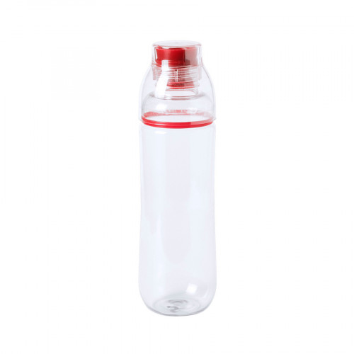 Бутылка для воды FIT, 700 мл, 24,5х7,4см, прозрачный с красным, пластик rPET Бутылка для воды FIT, 700 мл, 24,5х7,4см, прозрачный с красным, пластик rPET