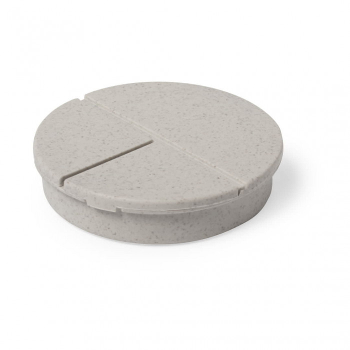 Таблетница BETUR, 3 отсека, h=1,7 cm, d=7,5 см, пластик, бамбуковое волокно