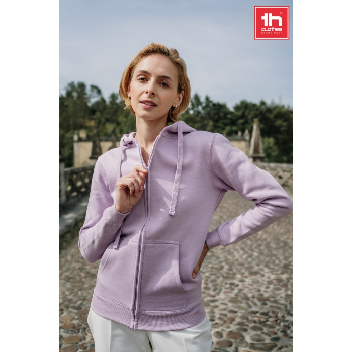 Толстовка женская с капюшоном AMSTERDAM WOMEN, серый меланж, S, 50% хлопок, 50% полиэстер, 320 г/м2