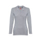 Рубашка-поло женская BERN WOMEN, д/р, серый меланж, 2XL, 85% хлопок, 15% вискоза, плотность 210 г/м2 Рубашка-поло женская BERN WOMEN, д/р, серый меланж, 2XL, 85% хлопок, 15% вискоза, плотность 210 г/м2