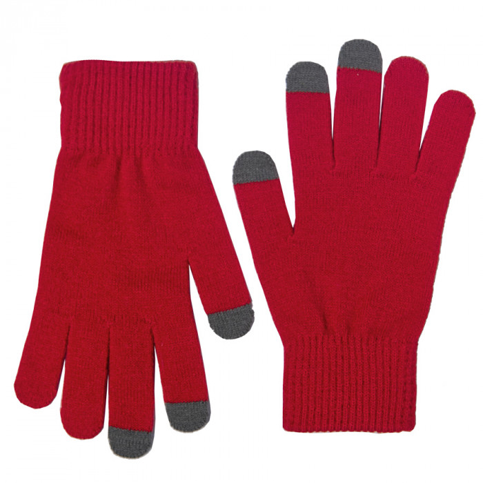 Набор подарочный GET WARM-2: перчатки, шапка, термос, красный