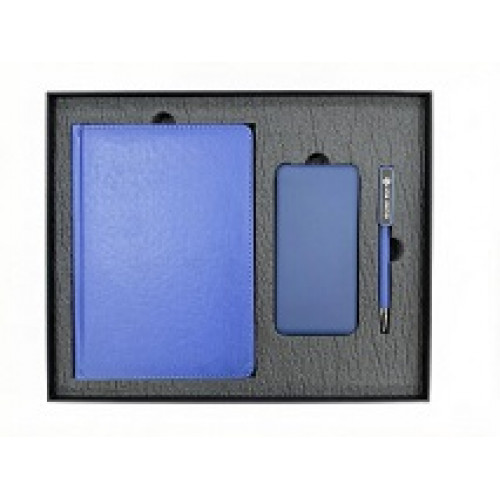 Набор подарочный BLISS: ежедневник, ручка и power bank в коробке  с ложементом