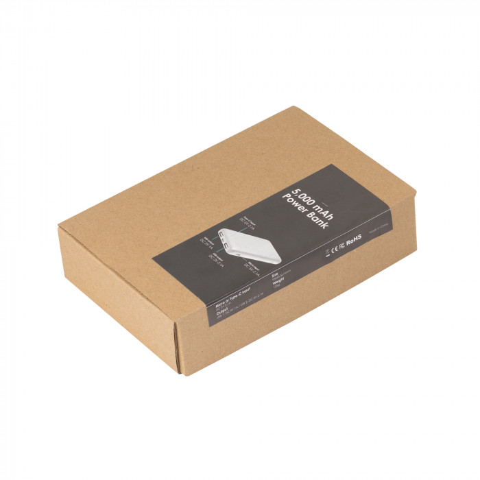 Зарядное устройство Compact, 5000 mAh, белый