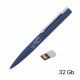 Ручка шариковая Callisto с флеш-картой 32Gb, покрытие soft touch Ручка шариковая Callisto с флеш-картой 32Gb, покрытие soft touch